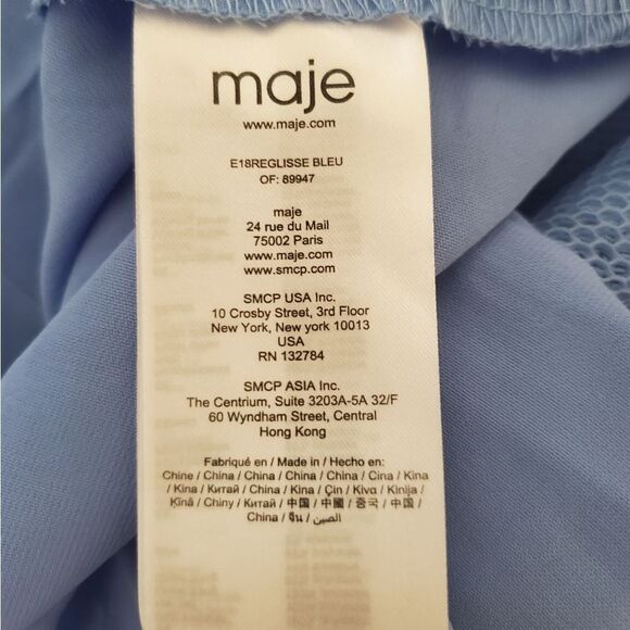 Maje Blue Reglisse Dress Sz 2 - Picture 14 of 14